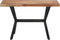 vidaXL - Eettafel - 120x60x75 - cm - massief - hout - met - honingkleurige - afwerking