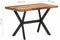 vidaXL - Eettafel - 120x60x75 - cm - massief - hout - met - honingkleurige - afwerking