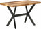 vidaXL - Eettafel - 120x60x75 - cm - massief - hout - met - honingkleurige - afwerking