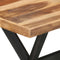 vidaXL - Eettafel - 120x60x75 - cm - massief - hout - met - honingkleurige - afwerking
