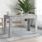 vidaXL - Eettafel - 120x60x76 - cm - bewerkt - hout - betongrijs
