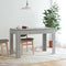 vidaXL - Eettafel - 120x60x76 - cm - bewerkt - hout - betongrijs