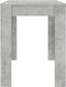 vidaXL - Eettafel - 120x60x76 - cm - bewerkt - hout - betongrijs