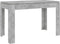 vidaXL - Eettafel - 120x60x76 - cm - bewerkt - hout - betongrijs