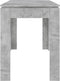 vidaXL - Eettafel - 120x60x76 - cm - bewerkt - hout - betongrijs