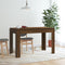 vidaXL - Eettafel - 120x60x76 - cm - bewerkt - hout - bruin - eikenkleur