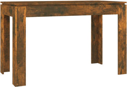 vidaXL - Eettafel - 120x60x76 - cm - bewerkt - hout - gerookt - eikenkleurig