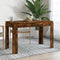 vidaXL - Eettafel - 120x60x76 - cm - bewerkt - hout - gerookt - eikenkleurig