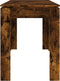 vidaXL - Eettafel - 120x60x76 - cm - bewerkt - hout - gerookt - eikenkleurig