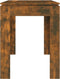 vidaXL - Eettafel - 120x60x76 - cm - bewerkt - hout - gerookt - eikenkleurig