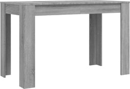vidaXL - Eettafel - 120x60x76 - cm - bewerkt - hout - grijs - sonoma - eikenkleurig