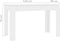 vidaXL - Eettafel - 120x60x76 - cm - bewerkt - hout - hoogglans - wit