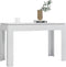 vidaXL - Eettafel - 120x60x76 - cm - bewerkt - hout - hoogglans - wit