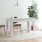 vidaXL - Eettafel - 120x60x76 - cm - bewerkt - hout - hoogglans - wit