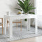 vidaXL - Eettafel - 120x60x76 - cm - bewerkt - hout - hoogglans - wit
