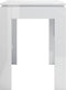 vidaXL - Eettafel - 120x60x76 - cm - bewerkt - hout - hoogglans - wit