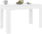 vidaXL - Eettafel - 120x60x76 - cm - bewerkt - hout - hoogglans - wit
