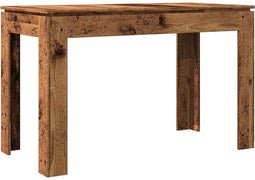 vidaXL - Eettafel - 120x60x76 - cm - bewerkt - hout - oud - houtkleurig
