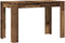 vidaXL - Eettafel - 120x60x76 - cm - bewerkt - hout - oud - houtkleurig