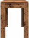 vidaXL - Eettafel - 120x60x76 - cm - bewerkt - hout - oud - houtkleurig