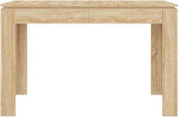 vidaXL - Eettafel - 120x60x76 - cm - bewerkt - hout - sonoma - eikenkleurig
