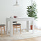 vidaXL - Eettafel - 120x60x76 - cm - bewerkt - hout - wit