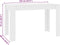 vidaXL - Eettafel - 120x60x76 - cm - bewerkt - hout - wit