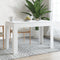 vidaXL - Eettafel - 120x60x76 - cm - bewerkt - hout - wit