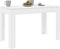 vidaXL - Eettafel - 120x60x76 - cm - bewerkt - hout - wit
