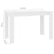 vidaXL - Eettafel - 120x60x76 - cm - bewerkt - hout - wit