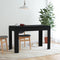 vidaXL - Eettafel - 120x60x76 - cm - bewerkt - hout - zwart