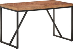 vidaXL - Eettafel - 120x60x76 - cm - massief - acaciahout - en - mangohout