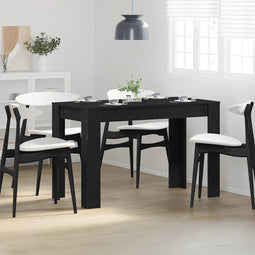 vidaXL - Eettafel - 120x60x76 - cm - spaanplaat - zwart - eikenkleurig