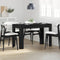 vidaXL - Eettafel - 120x60x76 - cm - spaanplaat - zwart - eikenkleurig