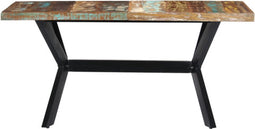 vidaXL - Eettafel - 140x70x75 - cm - massief - gerecycled - hout