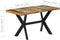 vidaXL - Eettafel - 140x70x75 - cm - massief - gerecycled - hout