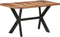 vidaXL - Eettafel - 140x70x75 - cm - massief - hout - met - honingkleurige - afwerking