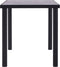 vidaXL - Eettafel - 140x70x75 - cm - MDF - zwart - en - betongrijs