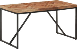 vidaXL - Eettafel - 140x70x76 - cm - massief - acaciahout - en - mangohout