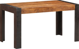 vidaXL - Eettafel - 140x70x76 - cm - massief - ruw - mangohout