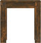 vidaXL - Eettafel - 140x74,5x76 - cm - bewerkt - hout - gerookt - eikenkleurig