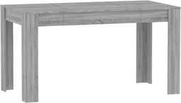 vidaXL - Eettafel - 140x74,5x76 - cm - bewerkt - hout - grijs - sonoma - eikenkleurig