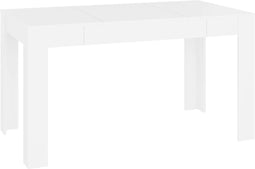 vidaXL - Eettafel - 140x74,5x76 - cm - bewerkt - hout - wit