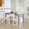 vidaXL - Eettafel - 140x74,5x76 - cm - spaanplaat - betongrijs