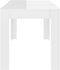 vidaXL - Eettafel - 140x74,5x76 - cm - spaanplaat - hoogglans - wit
