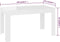 vidaXL - Eettafel - 140x74,5x76 - cm - spaanplaat - hoogglans - wit