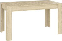 vidaXL - Eettafel - 140x74,5x76 - cm - spaanplaat - sonoma - eikenkleurig