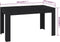 vidaXL - Eettafel - 140x74,5x76 - cm - spaanplaat - zwart