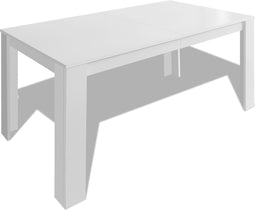 vidaXL - Eettafel - 140x80x75 - cm - wit