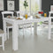 vidaXL - Eettafel - 140x80x75 - cm - wit